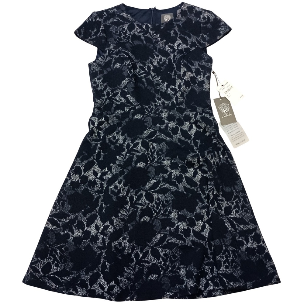 Vince Camuto Fit & Flare Dress Party Cocktail NWT Navy Blue NWT SKUCH110‎